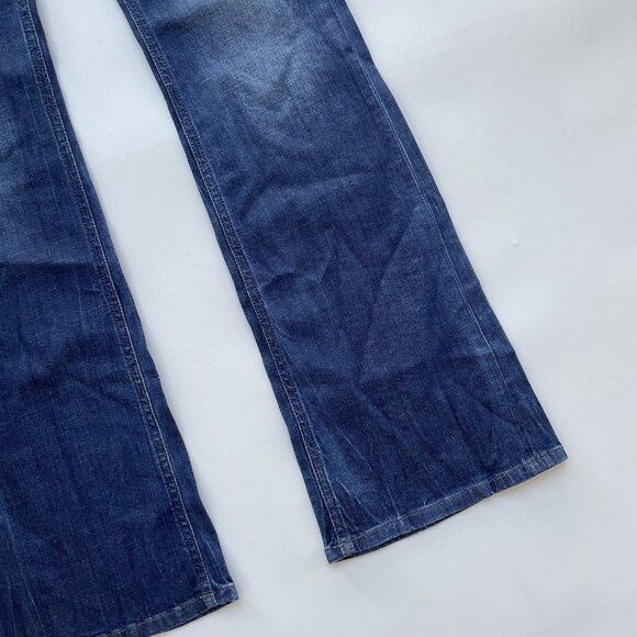 $178 Diesel Women’s Louvboot Slim Bootcut Jeans Low Waist Blue Size 28 - Picture 5 of 12